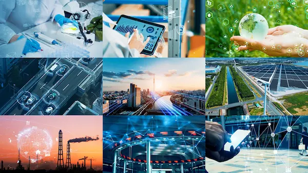 Multiple technology fields shown as potential contexts for resin solutions