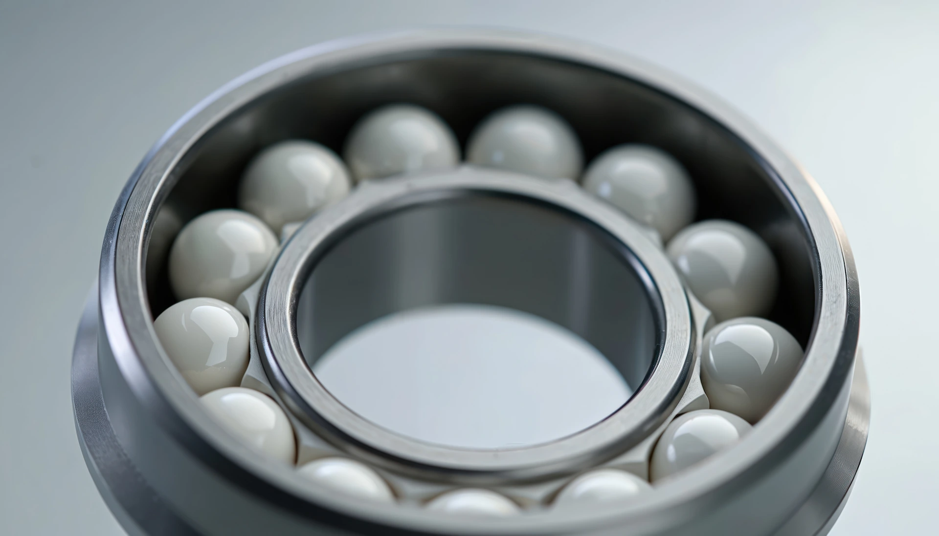 Circular bearing structure represents moving parts in resin-related applications
