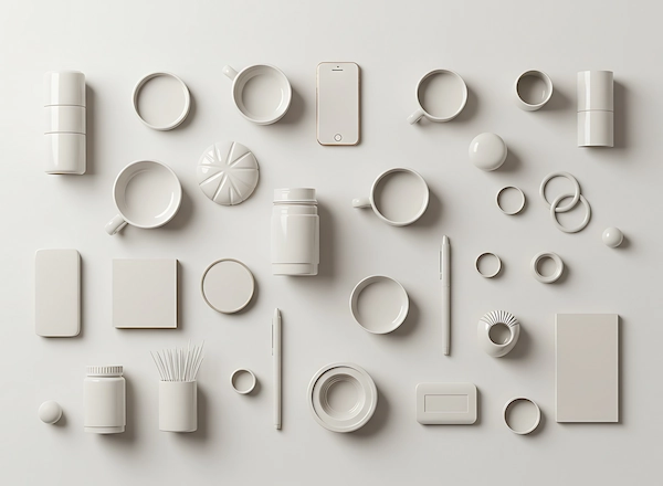Circular and rectangular parts illustrate polymer processing design options