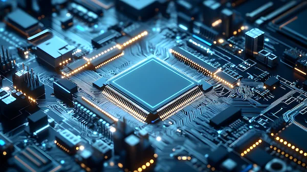 Microchip visual represents material considerations for precision electronic devices