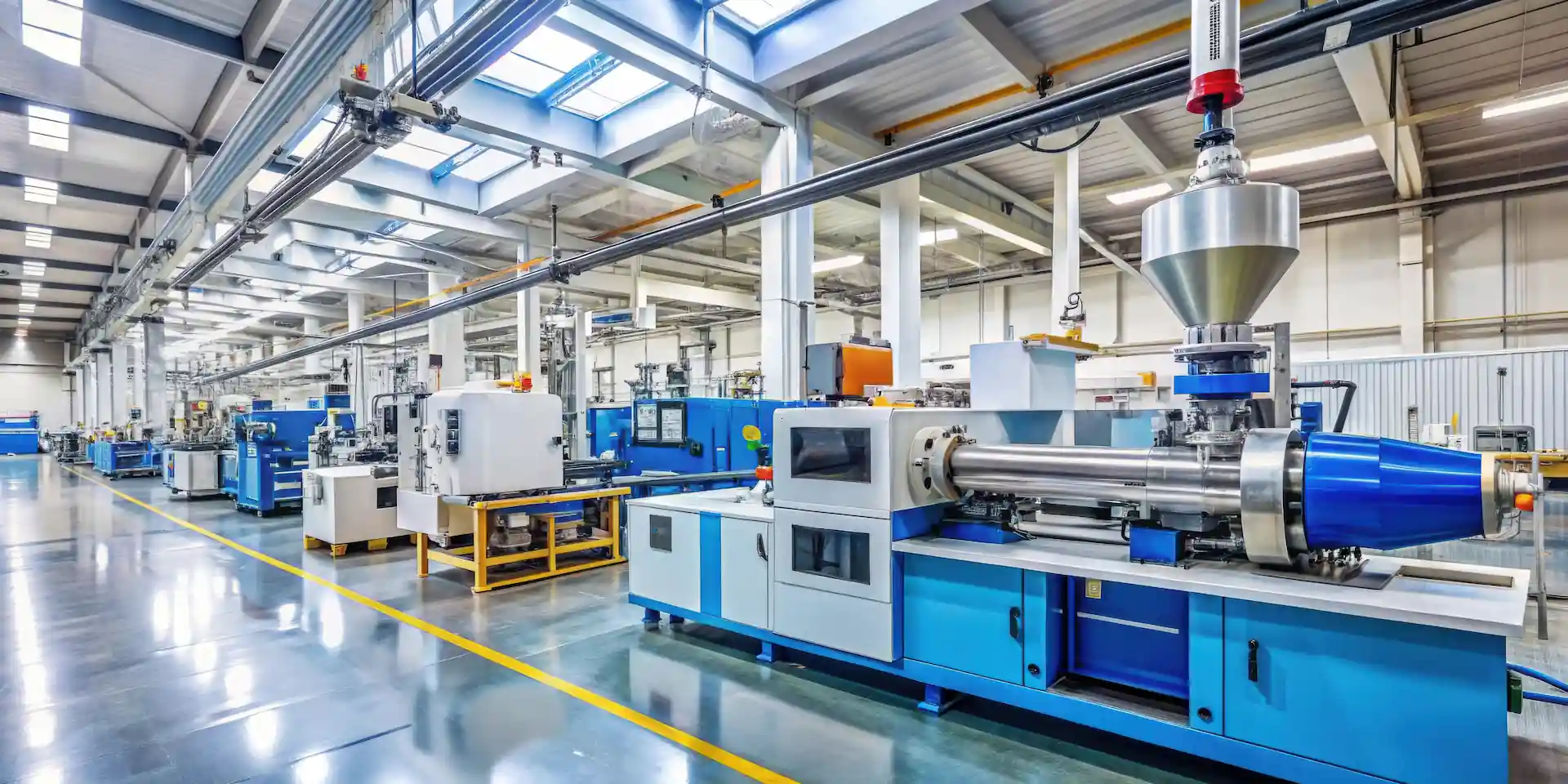 Industrial production line supports functional resin material processing