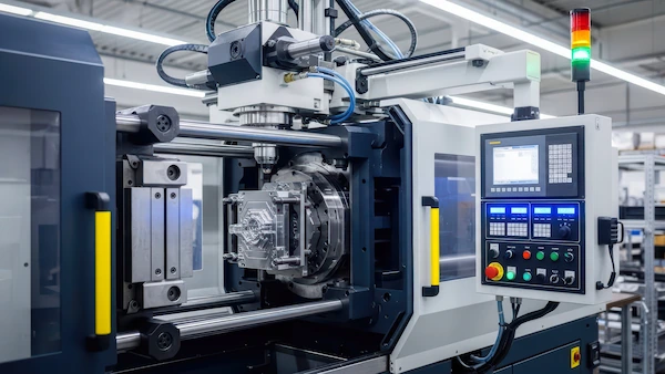Manufacturing equipment represents processing context for polymer material applications