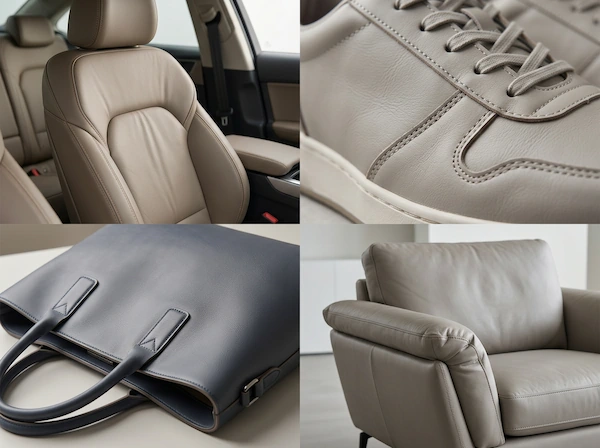 Upholstery materials suggesting use of polymer coatings for surface durability and design
