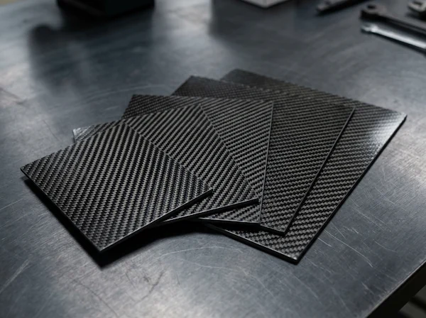 Black fiber layers support functional resin content on composite processing