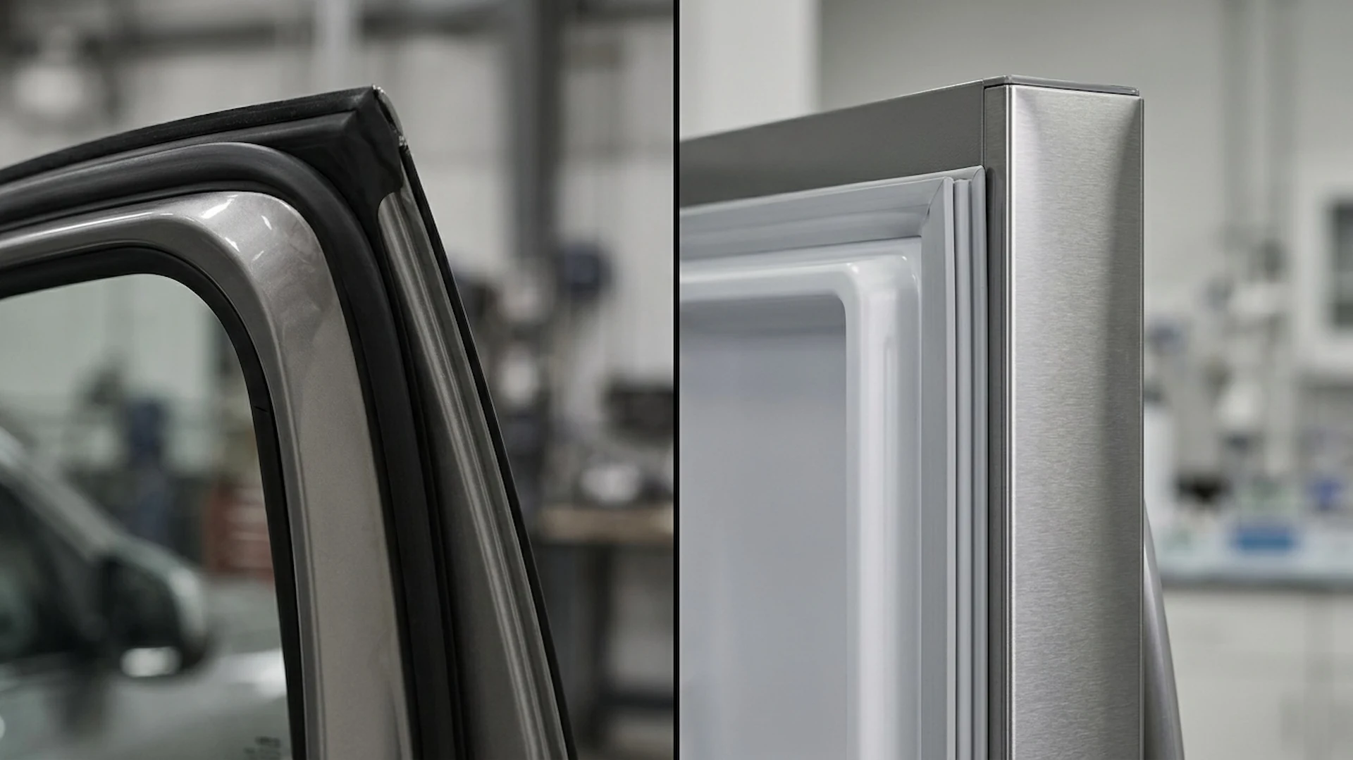 Automotive door seal and refrigerator gasket profile comparison