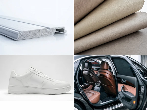 Connected examples illustrating coating, lamination, and shaping across applications