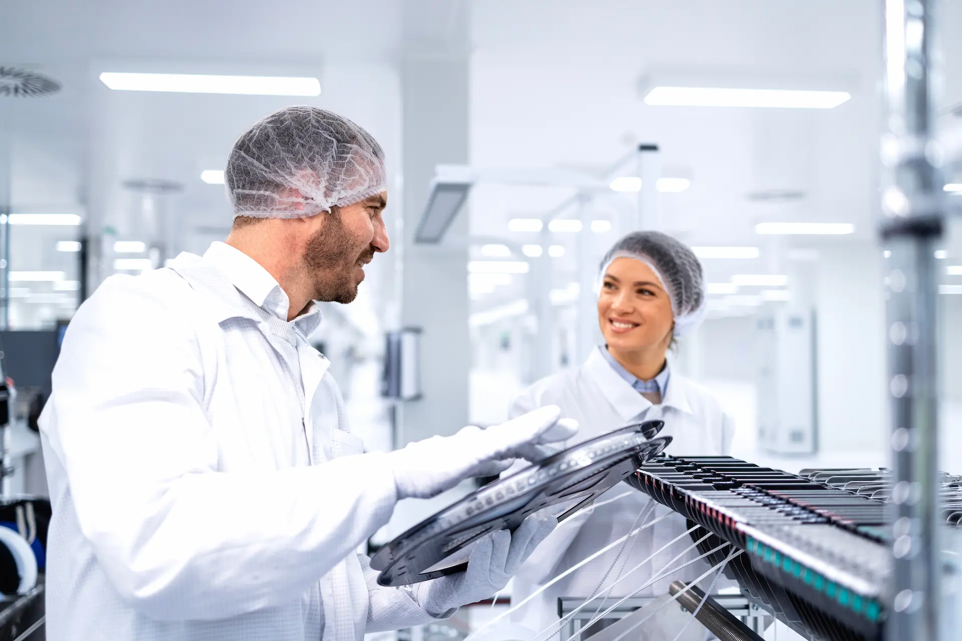 Cleanroom manufacturing process for electronic materials and precision components