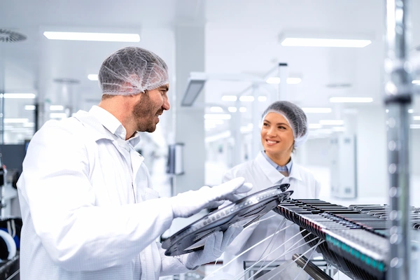 Cleanroom manufacturing process for electronic materials and precision components